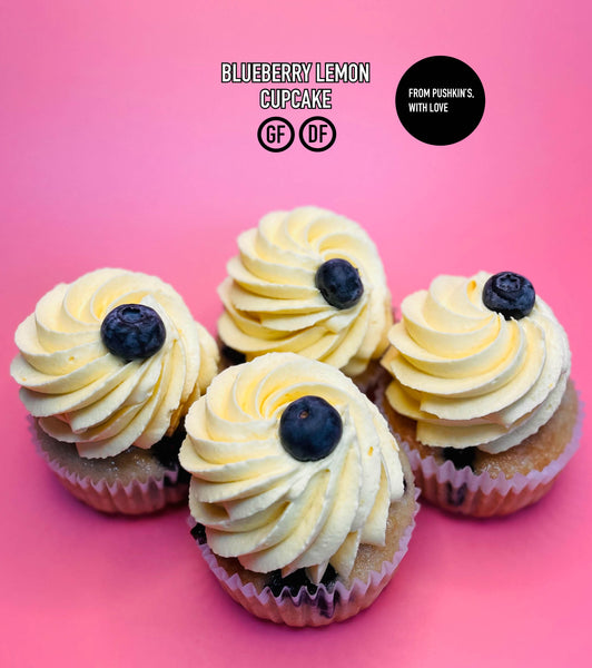 Blueberry Lemon Cupcakes (4 PACK)