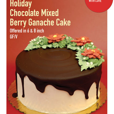 Holiday Mixed Berry Ganache Cake