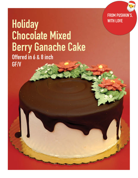 Holiday Mixed Berry Ganache Cake